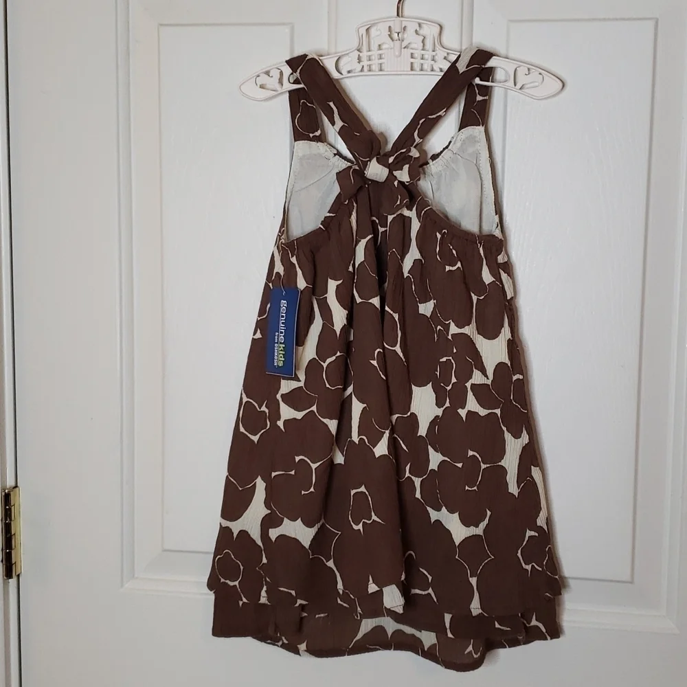 Genuine Kids OshKosh Brown Floral Dress NWT Size 3T - Picture 6 of 10